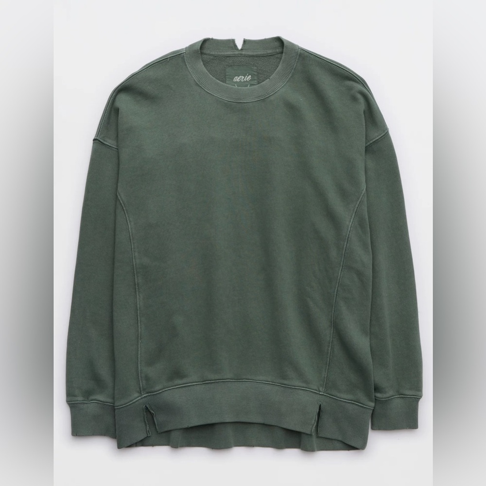 Aerie The Chill Crew Sweatshirt Oversized XXS - Picture 2 of 6